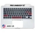 Top Case with Keyboard (ANSI US) For MacBook 13" A1278 (2009-2010) (Used OEM Pull: Grade A)