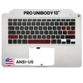 Top Case with Keyboard (ANSI US) For MacBook Pro 13" A1278 (2011-2012) (Used OEM Pull: Grade A)