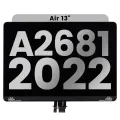 Complete LCD Display Assembly For MacBook Air 13" (A2681 / Mid 2022) (Pre-installed Lid Angle Sensor cable) (Used OEM Pull: Grade A) (Silver)
