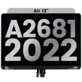 Повний дисплейний модуль для MacBook Air 13" (A2681 / Mid 2022) (з передвстановленим кабелем датчика кута кришки) (Used OEM Pull: Grade A) (Space Gray)