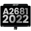Complete LCD Display Assembly For MacBook Air 13" (A2681 / Mid 2022) (Pre-installed Lid Angle Sensor cable) (Used OEM Pull: Grade A) (Midnight)
