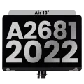 Complete LCD Display Assembly For MacBook Air 13" (A2681 / Mid 2022)(Pre-installed Lid Angle Sensor cable) (Used OEM Pull: Grade B) (Space Gray)