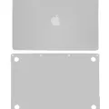 2-in-1 (Top, Bottom) Skin for MacBook Pro 13" A2251 (2020) (Silver)