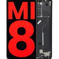 OLED Assembly With Frame For Xiaomi Mi 8 (Aftermarket Plus) (Black)