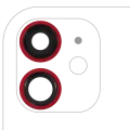 Back Camera Lens With Bracket & Bezel For iPhone 11 (2 Piece Set) (Real Sapphire) (Premium) (Red)