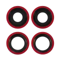 Back Camera Lens With Bracket & Bezel For iPhone 11 (2 Piece Set) (Real Sapphire) (Premium) (Red)