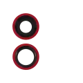 Back Camera Lens With Bracket & Bezel For iPhone 11 (2 Piece Set) (Real Sapphire) (Premium) (Red)