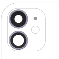 Back Camera Lens With Bracket & Bezel For iPhone 11 ( 2 Piece Set) (Real Sapphire) (Premium) (Purple)