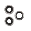Back Camera Lens With Bracket & Bezel For iPhone 11 Pro / Pro Max (3 Piece Set) (Real Sapphire) (Premium) (White)