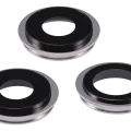Back Camera Lens With Bracket & Bezel For iPhone 11 Pro / Pro Max (3 Piece Set) (Real Sapphire) (Premium) (White)