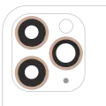 Скло камери з кріпленням і рамкою для iPhone 11 Pro / Pro Max (комплект 3 шт) (Real Sapphire) (Premium) (золотий)