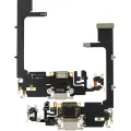 Charging Port Flex Cable With Board For iPhone 11 Pro (Aftermarket Plus) (Silver)