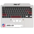 Top Case with Keyboard (ANSI US) For MacBook Pro 13" A2251 (2020) (Silver)