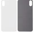 Back Glass With 3M Adhesive For iPhone XS (No Logo / Large Camera Hole) (Silver)