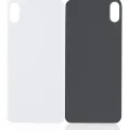 Back Glass With 3M Adhesive For iPhone XS Max (No Logo / Large Camera Hole) (Silver)