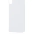 Back Glass With 3M Adhesive For iPhone XS Max (No Logo / Large Camera Hole) (Silver)