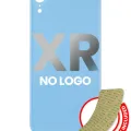 Back Glass With 3M Adhesive For iPhone XR (No Logo / Large Camera Hole) (Blue)