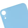 Back Glass With 3M Adhesive For iPhone XR (No Logo / Large Camera Hole) (Blue)