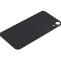 Back Glass With 3M Adhesive For iPhone XR (No Logo / Large Camera Hole) (Black)