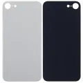 Back Glass With 3M Adhesive For iPhone 8 / SE (2020) (No Logo / Large Camera Hole) (Silver)