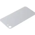 Back Glass With 3M Adhesive For iPhone 8 / SE (2020) (No Logo / Large Camera Hole) (Silver)