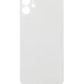 Back Glass With 3M Adhesive For iPhone 11 (No Logo / Large Camera Hole) (White)
