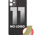 Back Glass With 3M Adhesive For iPhone 11 (No Logo) (Large Camera Hole) (Black)