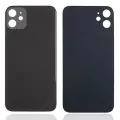 Back Glass With 3M Adhesive For iPhone 11 (No Logo) (Large Camera Hole) (Black)