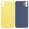 Back Glass With 3M Adhesive For iPhone 11 (No Logo / Large Camera Hole) (Yellow)