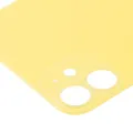 Back Glass With 3M Adhesive For iPhone 11 (No Logo / Large Camera Hole) (Yellow)