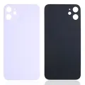 Back Glass With 3M Adhesive For iPhone 11 (No Logo) (Large Camera Hole) (Purple)