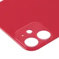 Back Glass With 3M Adhesive For iPhone 11 (No Logo / Large Camera Hole) (Red)