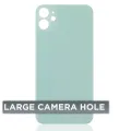 Back Glass With 3M Adhesive For iPhone 11 (No Logo / Large Camera Hole) (Green)