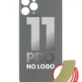 Back Glass With 3M Adhesive For iPhone 11 Pro (No Logo / Large Camera Hole) (Midnight Green)