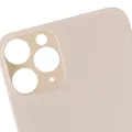 Back Glass With 3M Adhesive For iPhone 11 Pro (No Logo / Large Camera Hole) (Gold)