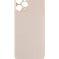 Back Glass With 3M Adhesive For iPhone 11 Pro (No Logo / Large Camera Hole) (Gold)