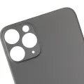 Back Glass With 3M Adhesive For iPhone 11 Pro (No Logo / Large Camera Hole) (Space Gray)