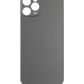 Back Glass With 3M Adhesive For iPhone 11 Pro (No Logo / Large Camera Hole) (Space Gray)