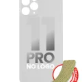 Back Glass With 3M Adhesive For iPhone 11 Pro (No Logo / Large Camera Hole) (Silver)