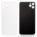 Back Glass With 3M Adhesive For iPhone 11 Pro (No Logo / Large Camera Hole) (Silver)