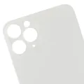 Back Glass With 3M Adhesive For iPhone 11 Pro (No Logo / Large Camera Hole) (Silver)