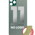 Back Glass With 3M Adhesive For iPhone 11 Pro Max (No Logo / Large Camera Hole) (Midnight Green)