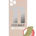 Back Glass With 3M Adhesive For iPhone 11 Pro Max (No Logo) (Large Camera Hole) (Gold)