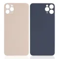 Back Glass With 3M Adhesive For iPhone 11 Pro Max (No Logo) (Large Camera Hole) (Gold)