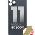 Back Glass With 3M Adhesive For iPhone 11 Pro Max (No Logo) (Large Camera Hole) (Space Gray)