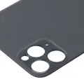 Back Glass With 3M Adhesive For iPhone 11 Pro Max (No Logo) (Large Camera Hole) (Space Gray)