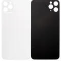 Back Glass With 3M Adhesive For iPhone 11 Pro Max (No Logo) (Large Camera Hole) (Silver)