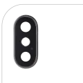 Back Camera Lens With Bracket & Bezel For iPhone X (Aftermarket Plus) (Silver) (10 Pack)