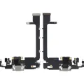 Charging Port Flex Cable With Board For iPhone 11 Pro Max (Used OEM Pull) (Silver)