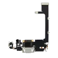 Charging Port Flex Cable With Board For iPhone 11 Pro (Used OEM Pull) (Silver)